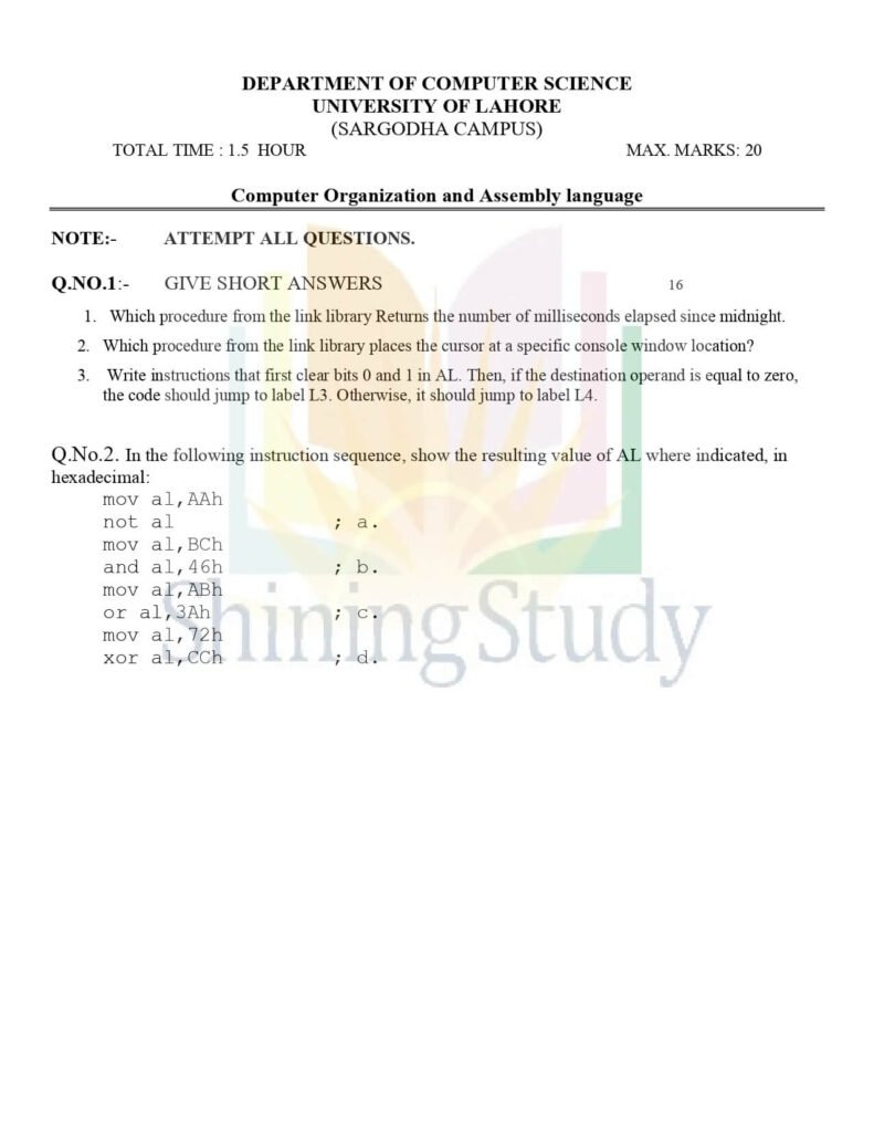 Assembly-language-paper-1-UOL