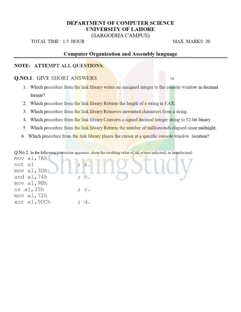 Assembly-language-paper-2-UOL