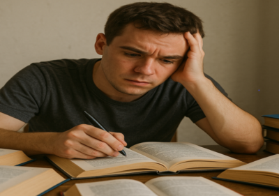 student preparing for exam 1