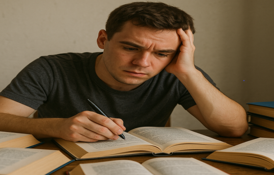student preparing for exam 1