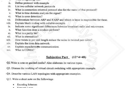 CCN Past Paper BSIT 3rd 2017 UOS