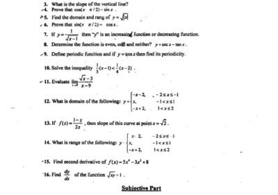 Calculas Past Paper BSCS 1st 2015 UOS