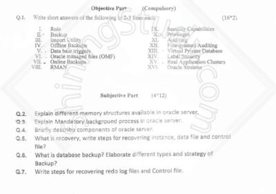 Welcome to Shining Study 27 Data base Administration and Management MSc IT 4th 2015