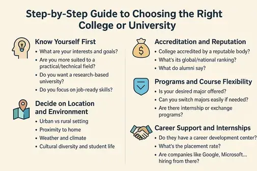 Guide to Choosing the Right College or University 2 Step by Step Guide to Choosing the Right College or University