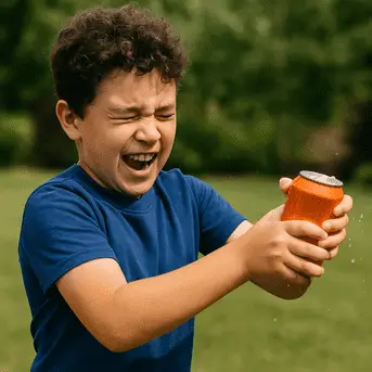 Science Made Easy: Fun Experiments and Learning Hacks for Kids 2 a child shaking a pop can