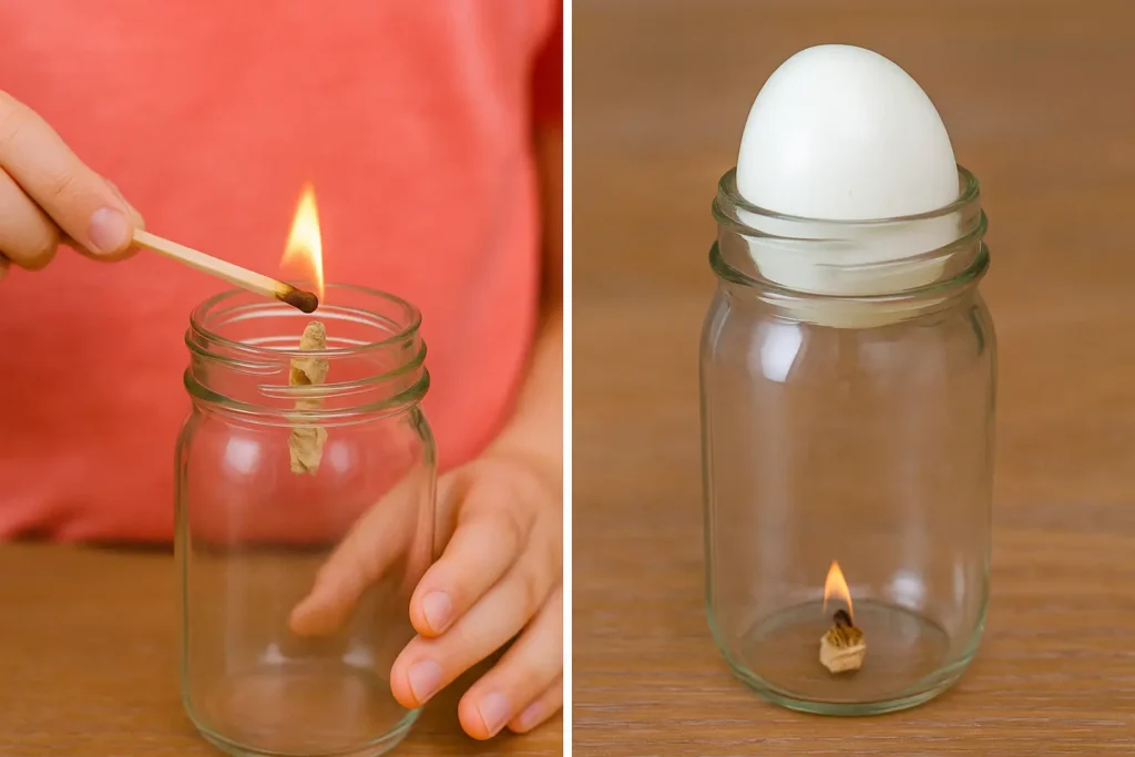 Science Made Easy: Fun Experiments and Learning Hacks for Kids 4 egg in jar