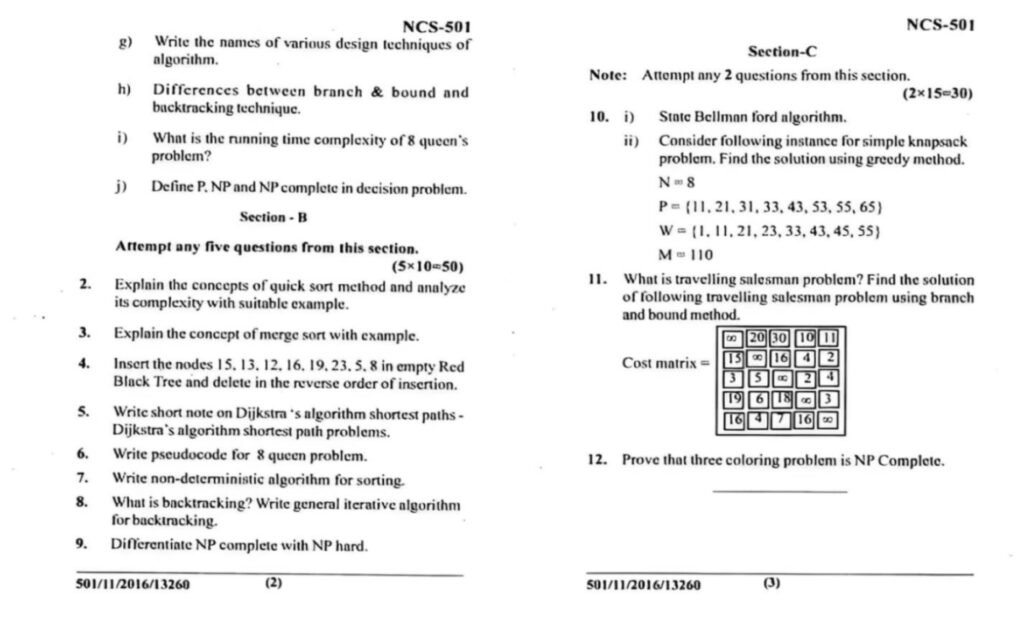DESIGN AND ANALYSIS OF ALGORITHM B,TEC 2016 17 UOS 2