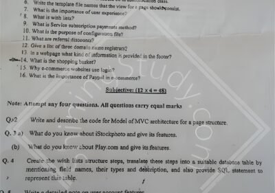 Welcome to Shining Study 30 E Commerce Applications Development MSc IT 3rd Term Past Paper 2015 UOS