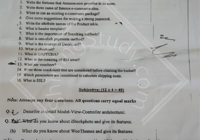 Welcome to Shining Study 27 E Commerce Applications Development MSc IT 4th Term Past Paper 2015 UOS