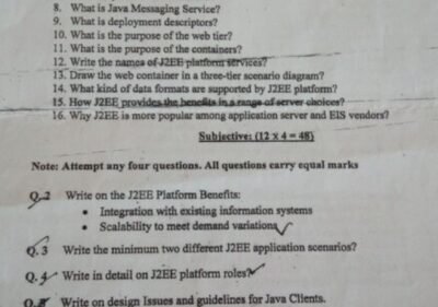 Mobile Application Development MSc IT Term 3rd Past Paper 2015 UOS
