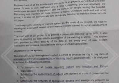 Object Oriented Analysis and Design BSSE Term 4th Past paper UOS