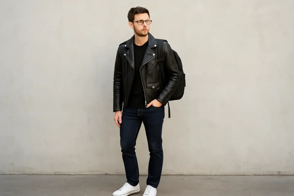 Top 5 Men’s Fashion Ideas for Trendy and Stylish College Outfits 4 Stylish Moto Jacket Outfits