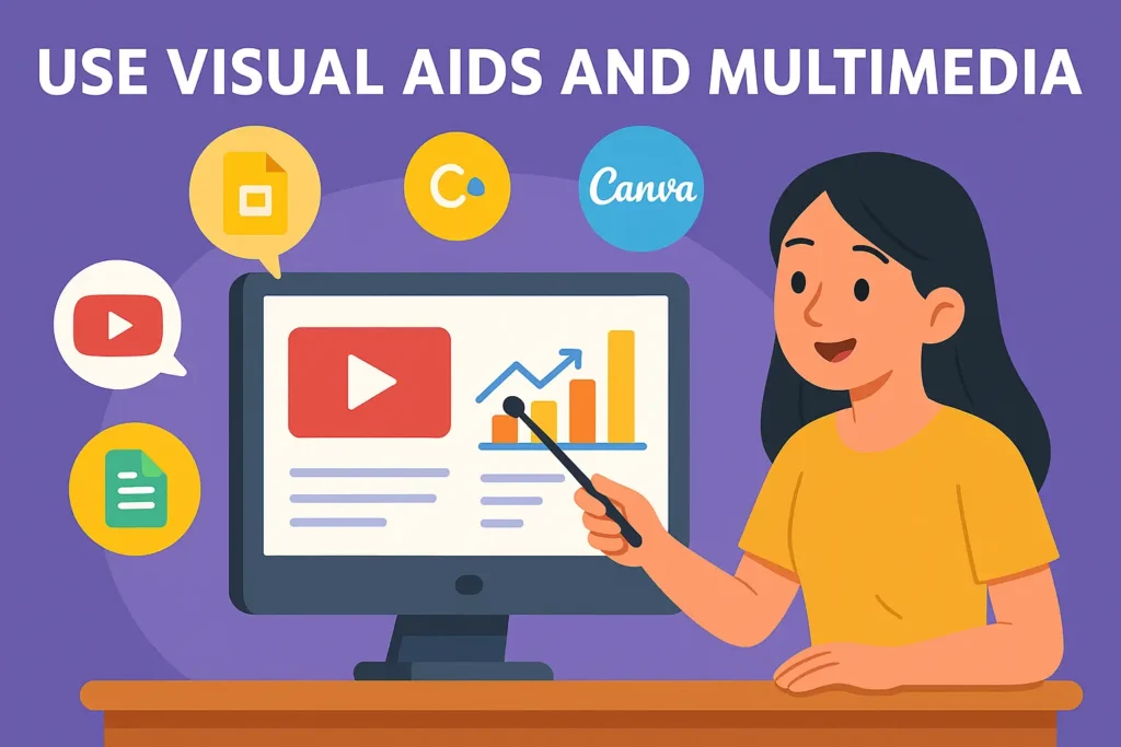 How to Make Your Online Classes More Engaging 3 Use visual aids and multimedia