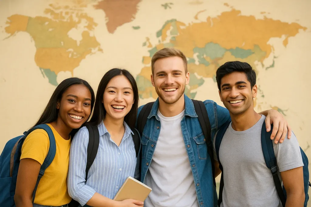 Scholarships without IELTS for International Students 2025 2 happy international students
