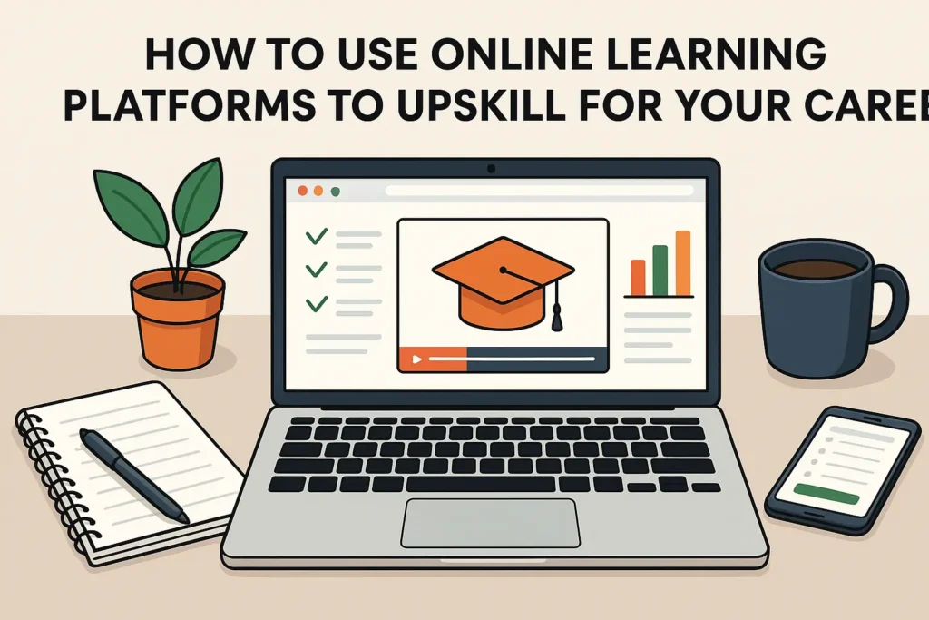 learning online to upskill for career growth