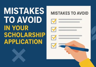 Checklist of mistakes to avoid in scholarship applications