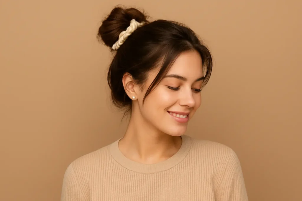 Messy Bun with Accessories