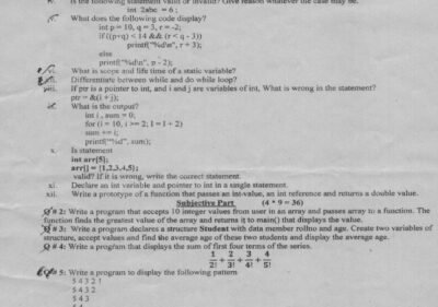 A clear scanned exam paper from University of Sargodha dated 2016 for BS 1st Term Computer Science students.