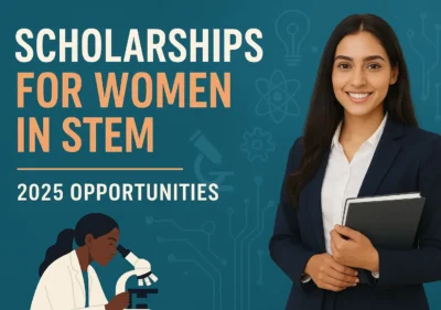 Welcome to Shining Study 24 Scholarships for Women in STEM 2025 – female students in science, technology, engineering, and mathematics celebrating education opportunities with global scholarships and funding support