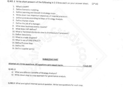 System Integration & Architecture BSIT 6th Term 2017 Past Paper UOS