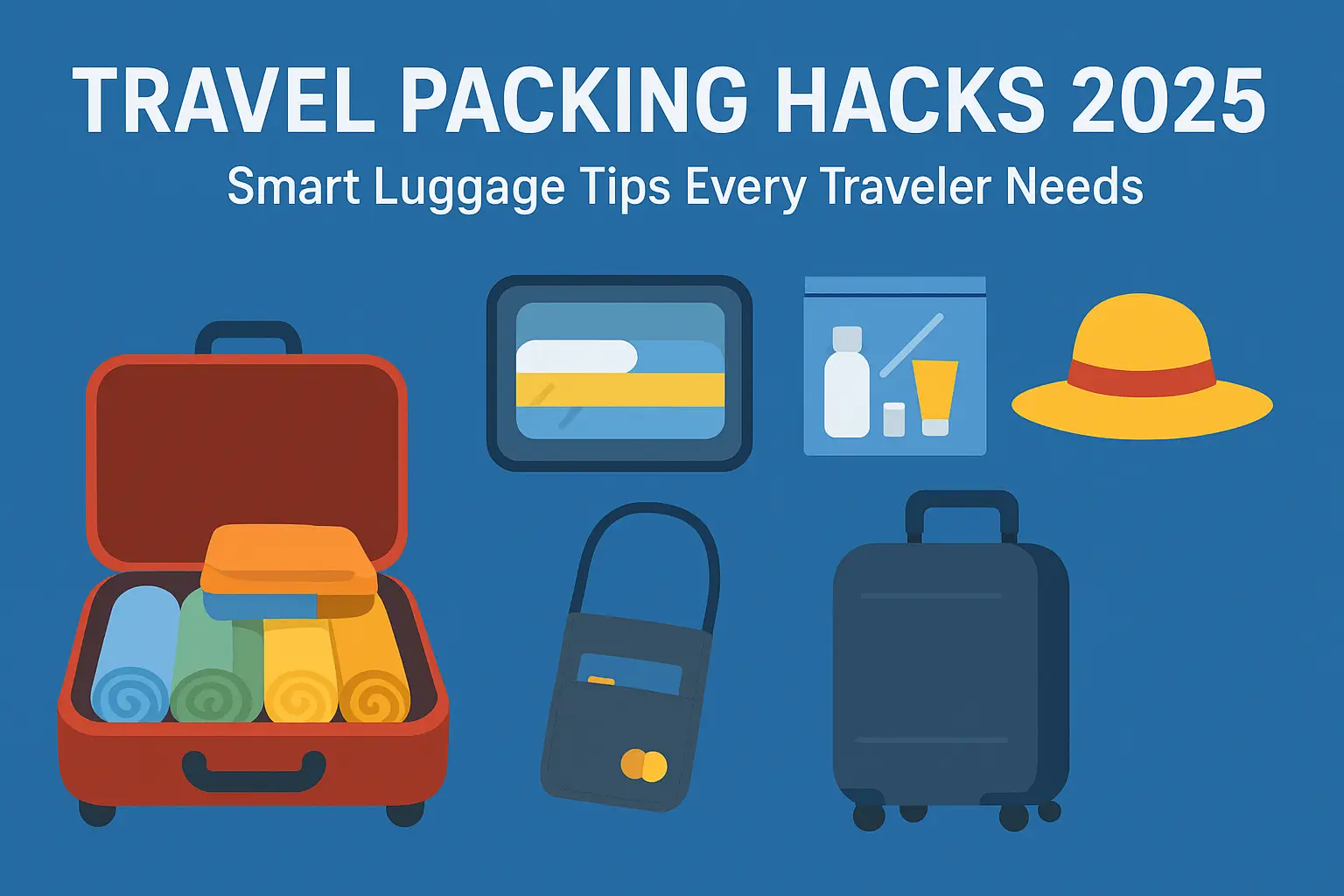 Travel packing hacks 2025 – smart luggage tips infographic
