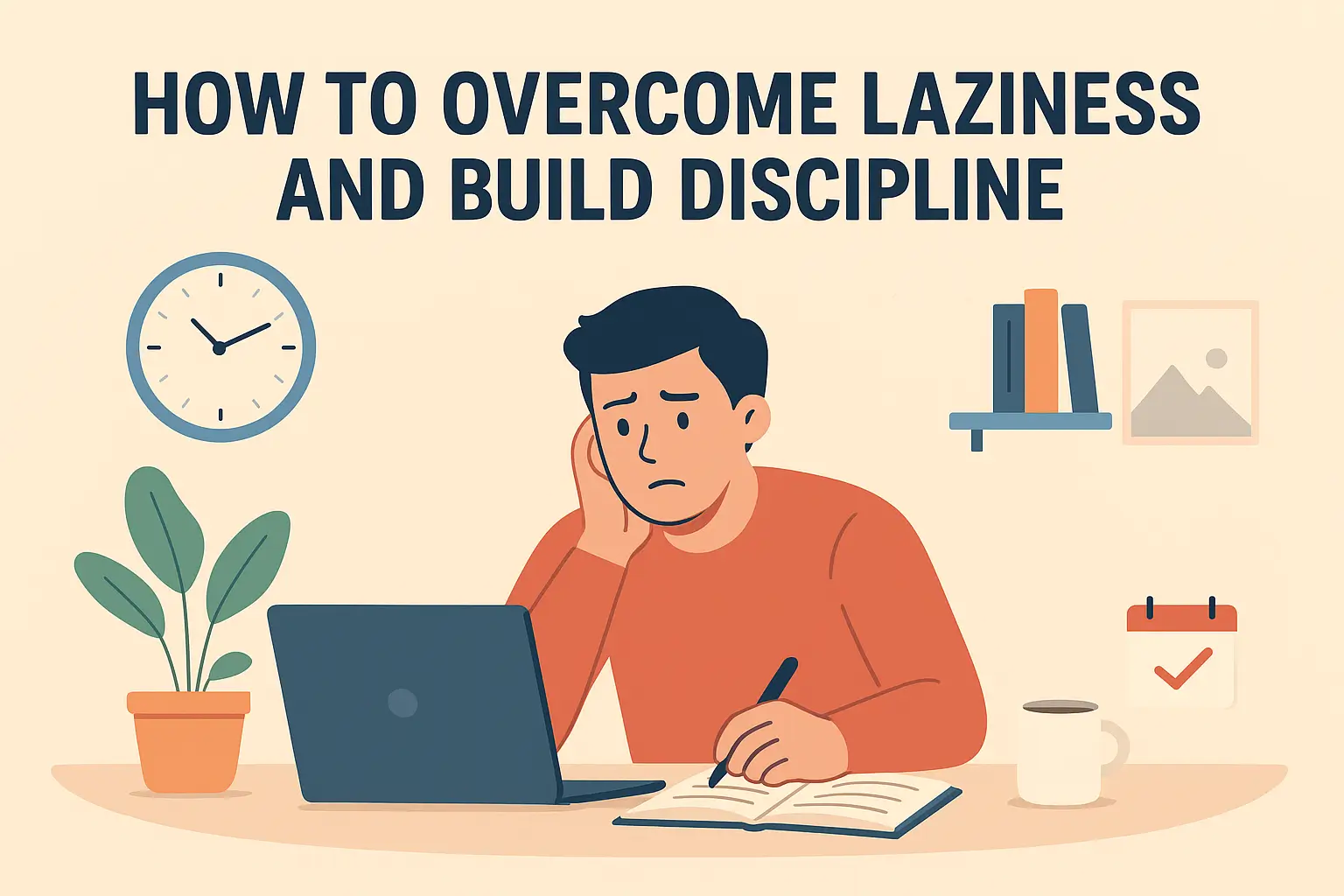 How to Overcome Laziness and Build Discipline: 5 Proven Strategies for Success in 2025 1 Focused young man overcoming laziness and building discipline