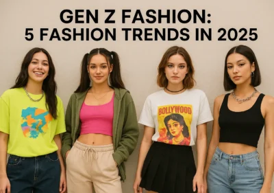 Four stylish Gen Z girls showcasing 2025 fashion trends