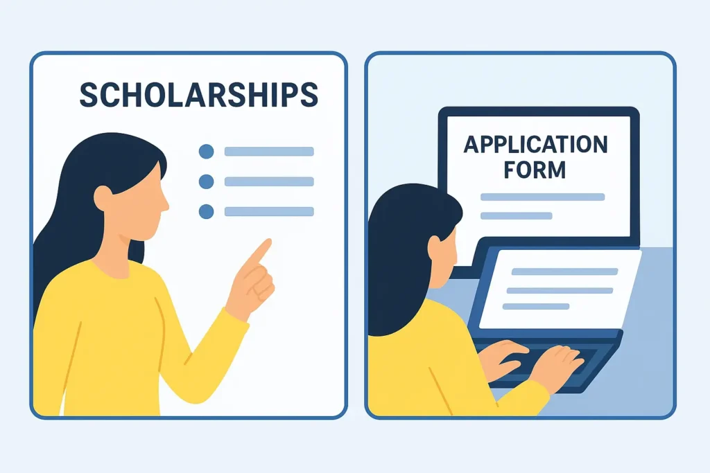 Step-by-Step Guide to Applying for HEC Scholarships (2025) 3 HEC Scholarships Pakistan 2025 – selecting scholarship program and completing online application form through HEC e portal